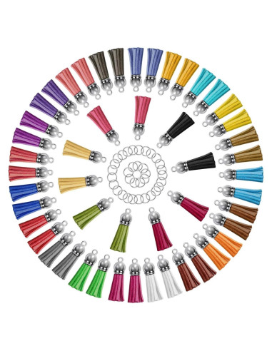 Borlas de Cuero PAXCOO para Joyería - 50 Piezas Multicolor