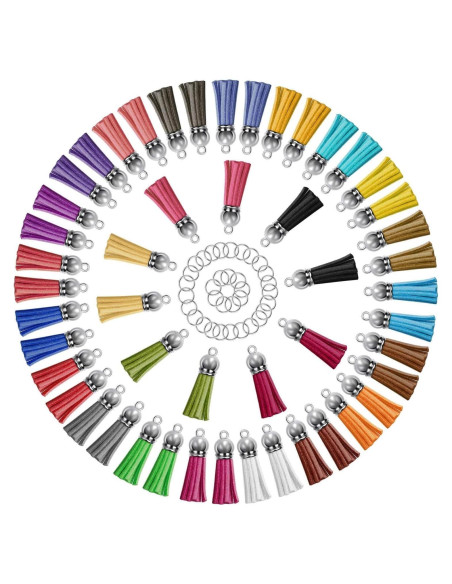 Borlas de Cuero PAXCOO para Joyería - 50 Piezas Multicolor