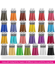 Borlas de Cuero PAXCOO para Joyería - 50 Piezas Multicolor 2