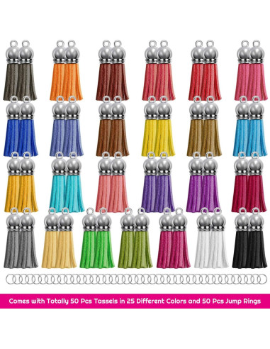 Borlas de Cuero PAXCOO para Joyería - 50 Piezas Multicolor