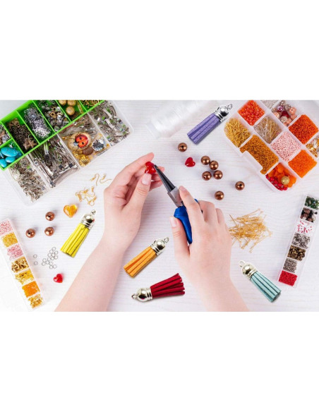 Borlas de Cuero PAXCOO para Joyería - 50 Piezas Multicolor