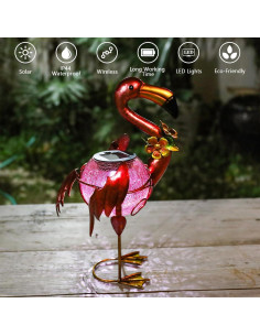 Luz Solar Flamenco MUMTOP para Jardín Exterior IP44 2