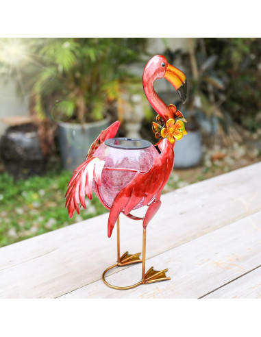 Luz Solar Flamenco MUMTOP para Jardín Exterior IP44