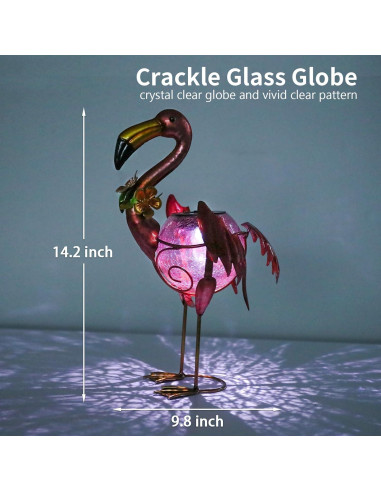 Luz Solar Flamenco MUMTOP para Jardín Exterior IP44