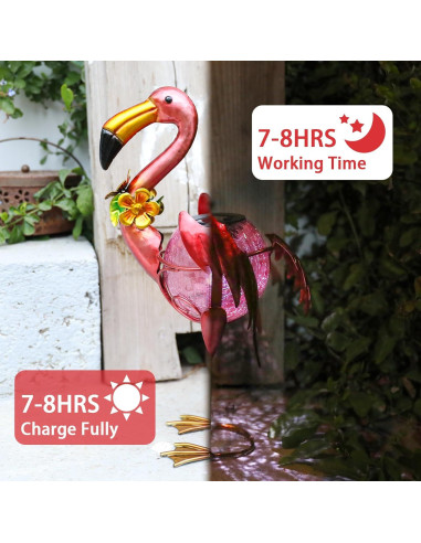 Luz Solar Flamenco MUMTOP para Jardín Exterior IP44