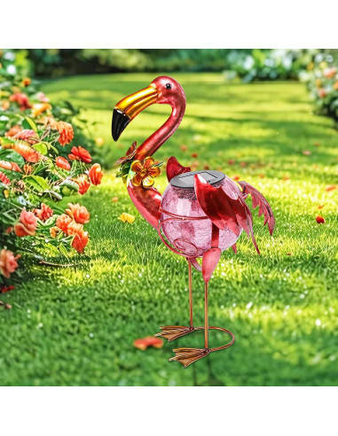 Luz Solar Flamenco MUMTOP para Jardín Exterior IP44