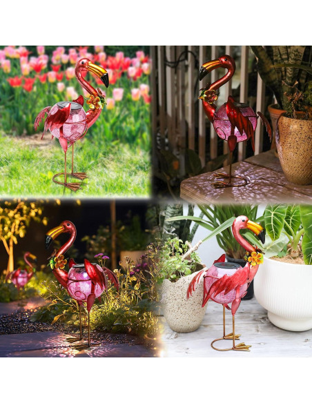 Luz Solar Flamenco MUMTOP para Jardín Exterior IP44 Luz Solar Flamenco MUMTOP para Jardín Exterior IP44