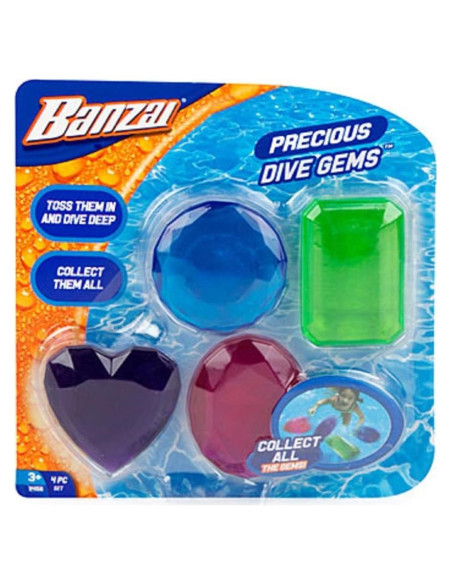Gemas de Buceo Banzai 4 Colores Brillantes para Piscina