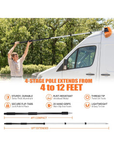 Kit de Limpieza de Autos ARTIPOLY con Poste de 3.66m 2