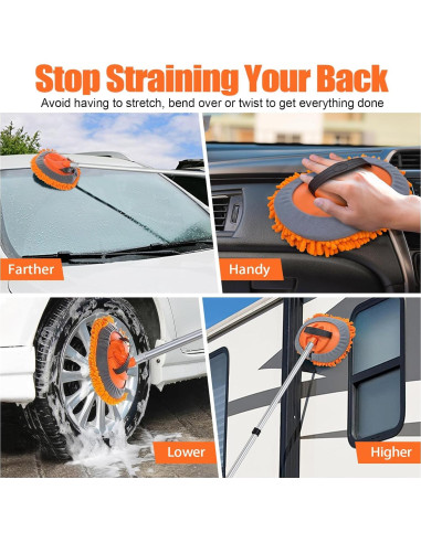 Kit de Limpieza de Autos ARTIPOLY con Poste de 3.66m