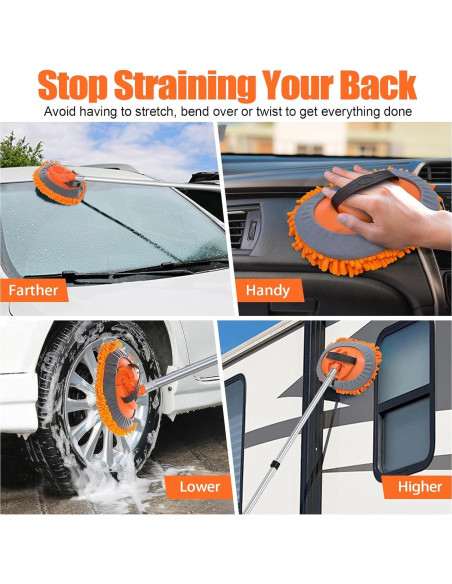 Kit de Limpieza de Autos ARTIPOLY con Poste de 3.66m