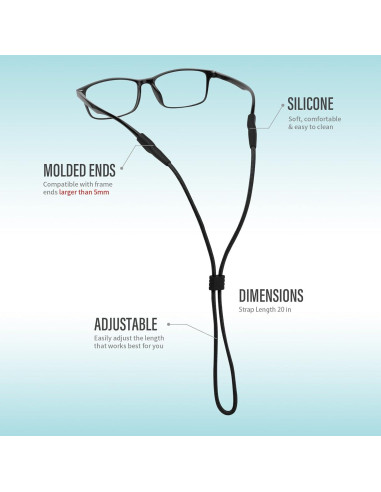 Correa Ajustable para Gafas Niños Buyisgle 50.8 cm Silicona