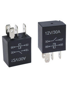 Relé Automotriz GKmow 2 PCS 12V 30A Cuatro Pines Ignífugo