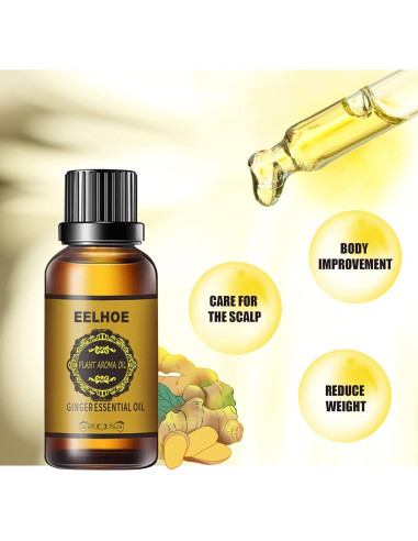 Aceite de Jengibre 30 ML HuaQing para Drenaje Abdominal