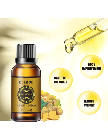 Aceite de Jengibre 30 ML HuaQing para Drenaje Abdominal