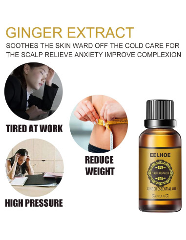 Aceite de Jengibre 30 ML HuaQing para Drenaje Abdominal