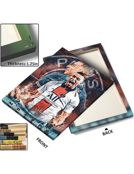 Póster en Lienzo Kylian Mbappé 20x25 cm Paris Saint-Germain