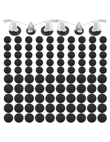 100 Piezas Bases Redondas Plástico 25mm y 32mm DisplayMore