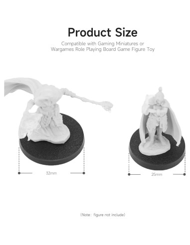 100 Piezas Bases Redondas Plástico 25mm y 32mm DisplayMore