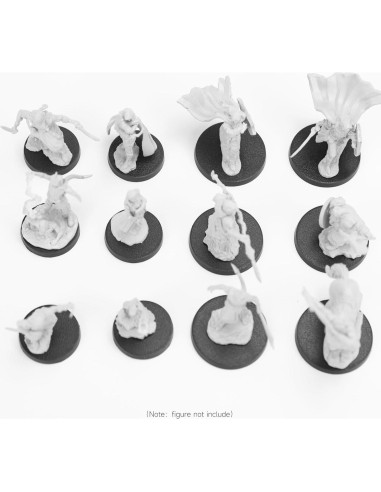 100 Piezas Bases Redondas Plástico 25mm y 32mm DisplayMore