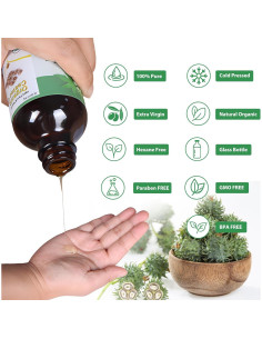 Aceite de Ricino Orgánico 100% Puro MMPANG 120ml Prensado en Frío 2