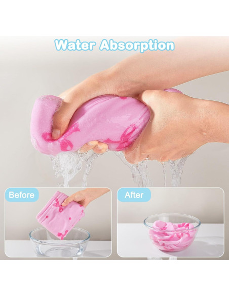 Toalla de Microfibra para Cabello FIOBEE 2 Piezas Azul/Rosa