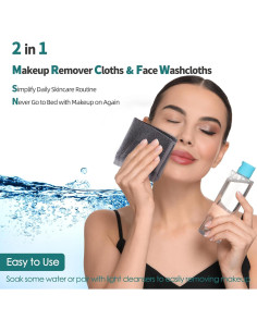 Paquete de 6 Toallas de Lavado Jeffsun 100% Rayón Gris 25.4 cm 2