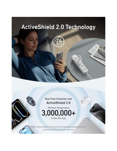 Cargador Anker Nano 100W Tipo C Plegable Negro con Cable 1.8m