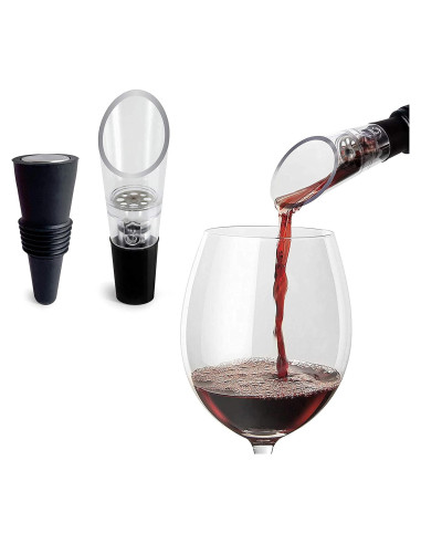Aerador y Tapón de Vino TenTen Labs - Conservador 2 Piezas