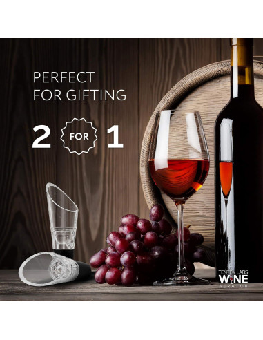 Aerador y Tapón de Vino TenTen Labs - Conservador 2 Piezas