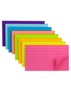 Bloc de Notas Adhesivos YEECOK 3x5" 8 Colores 50 Hojas