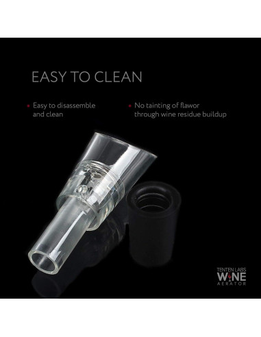 Aerador y Tapón de Vino TenTen Labs - Conservador 2 Piezas