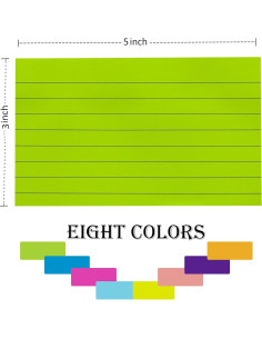 Bloc de Notas Adhesivos YEECOK 3x5" 8 Colores 50 Hojas 2