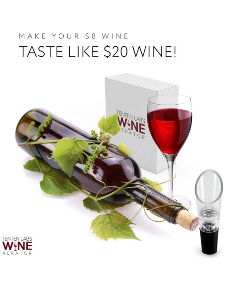 Aerador y Tapón de Vino TenTen Labs - Conservador 2 Piezas