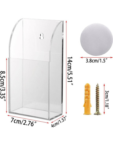 Soporte de Control Remoto Hipiwe Acrílico Transparente 1 Compartimento