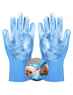 Guantes de Aseo para Mascotas SUKETIL HL-GT291 Azul