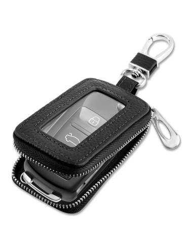 Funda de Llave de Coche CXCCOI Universal Cuero Negro
