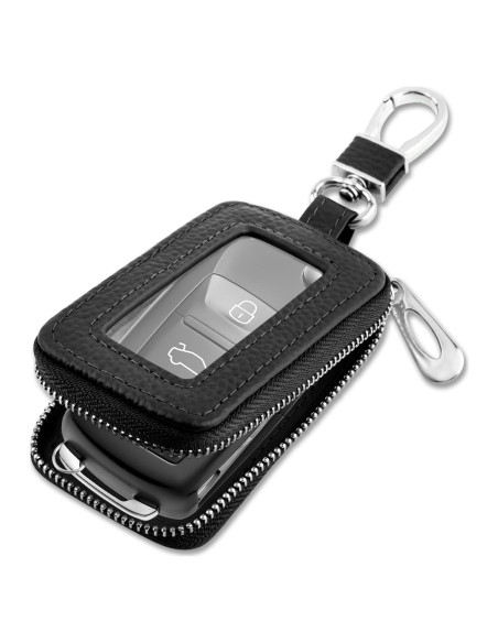 Funda de Llave de Coche CXCCOI Universal Cuero Negro