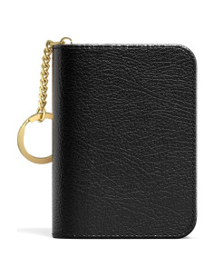 Tarjetero Aiawoxc Negro RFID Cuero Compacto 12 Ranuras