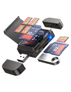 Adaptador Lector de Tarjetas 6-en-1 JOOPSHEE USB-C y USB-A