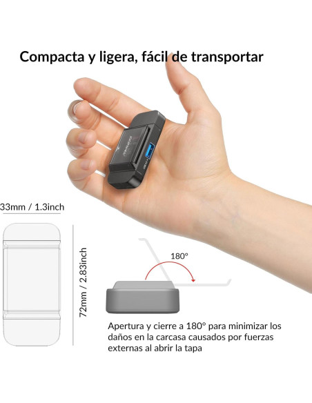 Adaptador Lector de Tarjetas 6-en-1 JOOPSHEE USB-C y USB-A