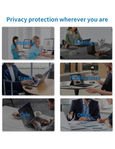 Filtro de Pantalla Privada JiSiTeCai 360 para MacBook 13"