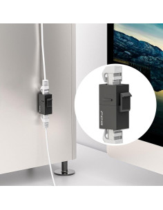 Acoplador Keystone RJ45 Hembra a Hembra FGB CAT6A 10 Gbps Negro 2