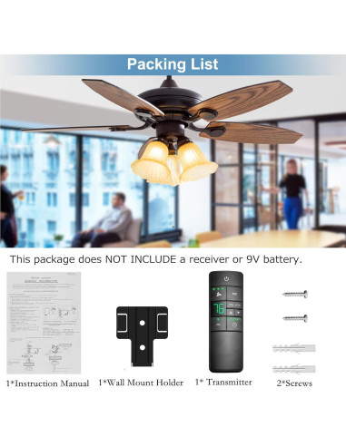 Control Remoto Termostático HD3 para Ventilador de Techo Hampton Bay