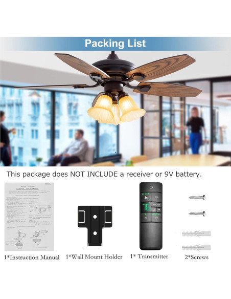 Control Remoto Termostático HD3 para Ventilador de Techo Hampton Bay Control Remoto Termostático HD3 para Ventilador de Techo Hampton Bay