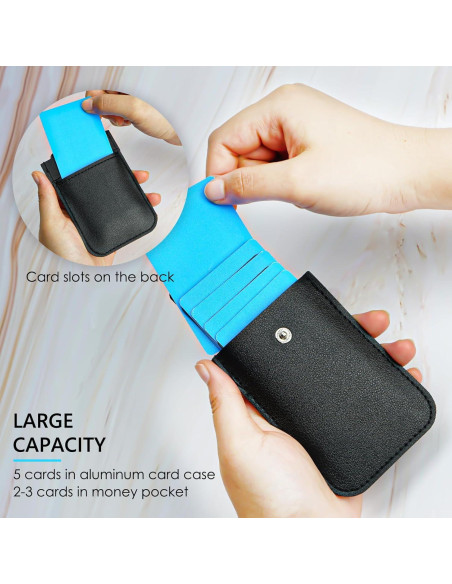 Paquete de 2 Carteras Slim Adorila de Cuero Vegano