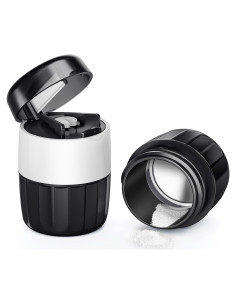 DEPAD Triturador y Cortador de Pastillas 3-en-1 Negro