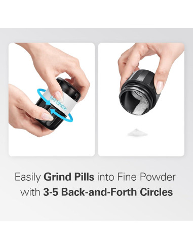 DEPAD Triturador y Cortador de Pastillas 3-en-1 Negro