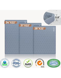 Alfombrilla Bajo Fregadero BALEINE 55.88x71.12cm Silicona Azul 2
