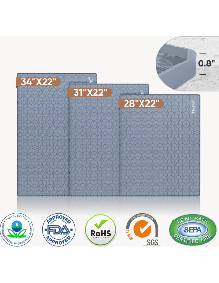 Alfombrilla Bajo Fregadero BALEINE 55.88x71.12cm Silicona Azul